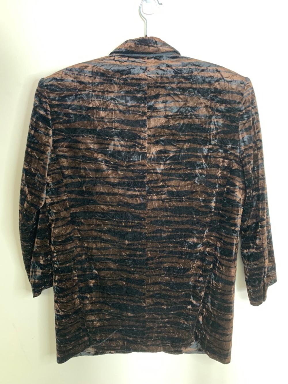 Vintage From Alice Velvet Tiger Striped Blazer M - Picture 2 of 8